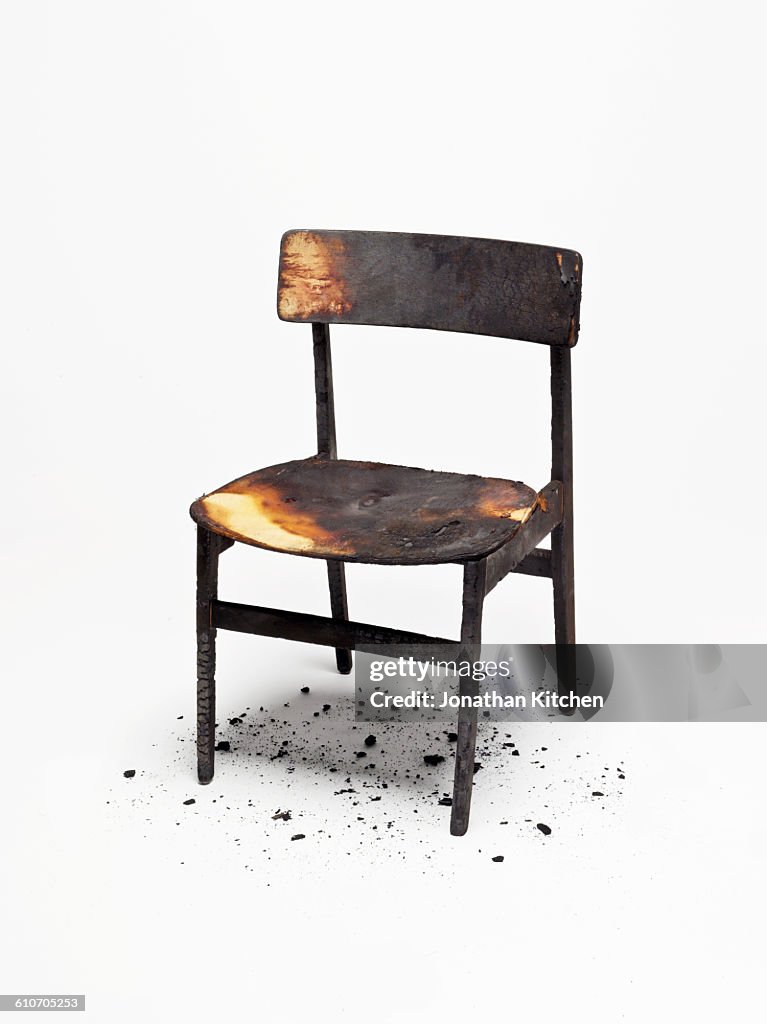 Burnt Wooden Chair