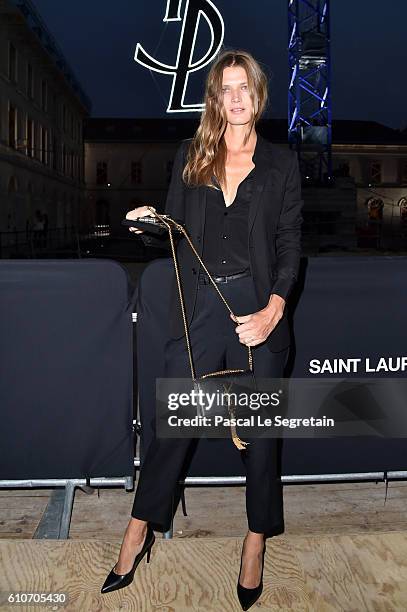 Malgosia Bela attends the Saint Laurent show as part of the Paris Fashion Week Womenswear Spring/Summer 2017 on September 27, 2016 in Paris, France.