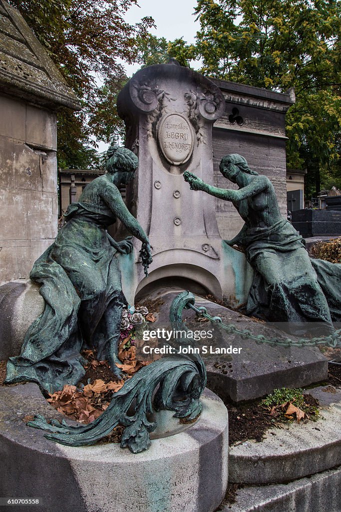 Pere Lachaise Cemetery is the largest cemetery in Paris...