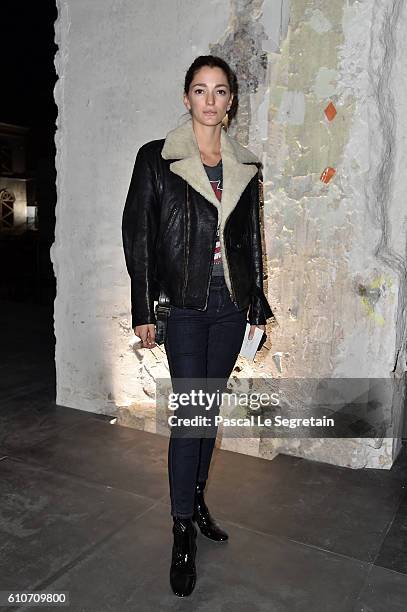 Sofia Sanchez de Betak attends the Saint Laurent show as part of the Paris Fashion Week Womenswear Spring/Summer 2017 on September 27, 2016 in Paris,...