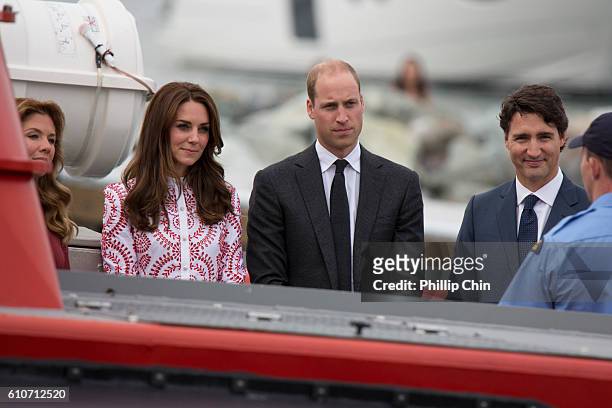 Prince William, Duke of Cambridge, Catherine, Duchess of Cambridge, Prime Minister Justin Trudeau and Sophie Gregoire-Trudeau visits the Canadian...