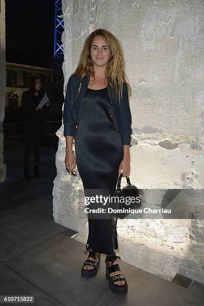 Alexia Niedzielski attends the Saint Laurent show as part of the Paris Fashion Week Womenswear Spring/Summer 2017 on September 27, 2016 in Paris,...