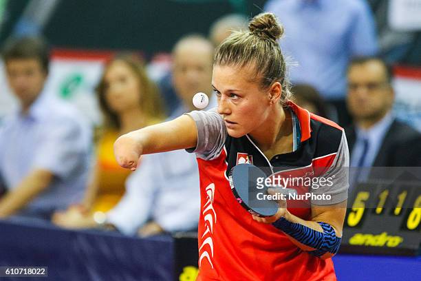 Poland's Natalia Partyka in action during the European team Championships qualifications match between Poland against Switzerland on 27 September...