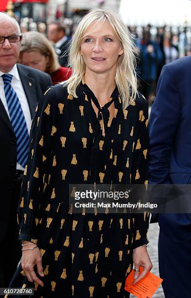 Jo Whiley attends a memorial service for the late Sir Terry Wogan at Westminster Abbey on September 27, 2016 in London, England. Radio and television...