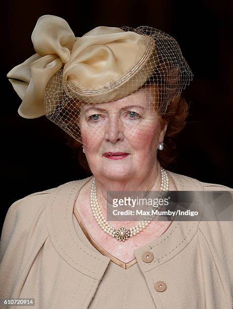 Lady Helen Wogan attends a memorial service for her late husband Sir Terry Wogan at Westminster Abbey on September 27, 2016 in London, England. Radio...