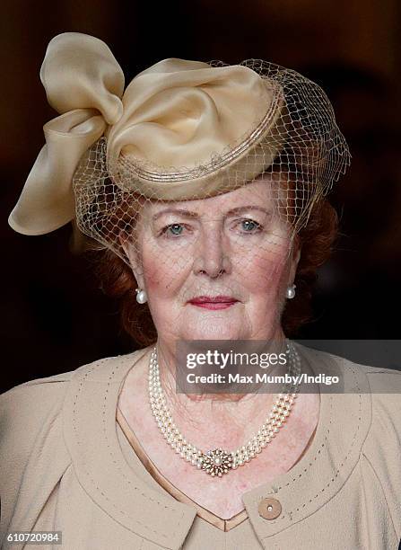 Lady Helen Wogan attends a memorial service for her late husband Sir Terry Wogan at Westminster Abbey on September 27, 2016 in London, England. Radio...