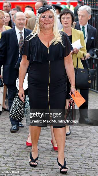 Vanessa Feltz attends a memorial service for the late Sir Terry Wogan at Westminster Abbey on September 27, 2016 in London, England. Radio and...