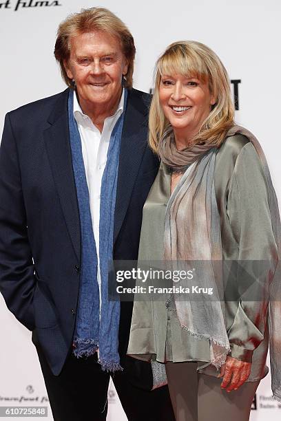 Singer Howard Carpendale and his wife Donnice Pierce attend the german premiere 'Unsere Zeit ist jetzt' at CineStar on September 27, 2016 in Berlin,...