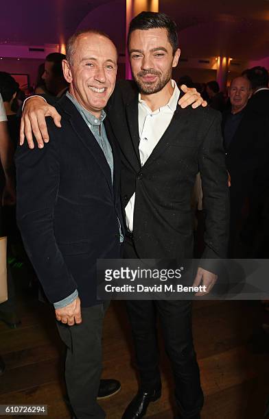 Sir Nicholas Hytner and Dominic Cooper attend the press night after party for "The Libertine" at the Haymarket Hotel on September 27, 2016 in London,...