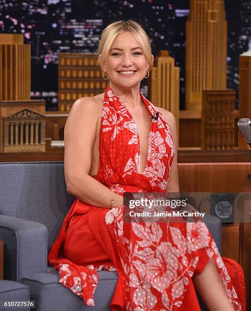 Kate Hudson visits "The Tonight Show Starring Jimmy Fallon" at Rockefeller Center on September 27, 2016 in New York City.