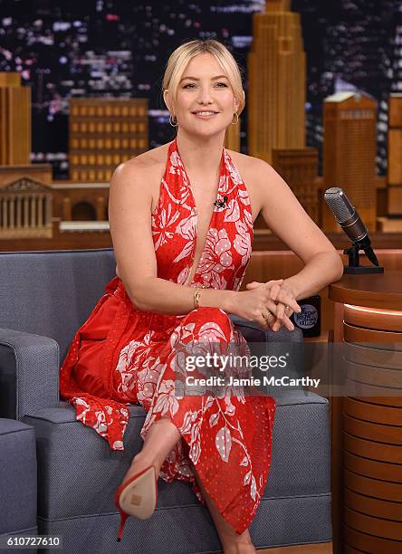 Kate Hudson visits "The Tonight Show Starring Jimmy Fallon" at Rockefeller Center on September 27, 2016 in New York City.