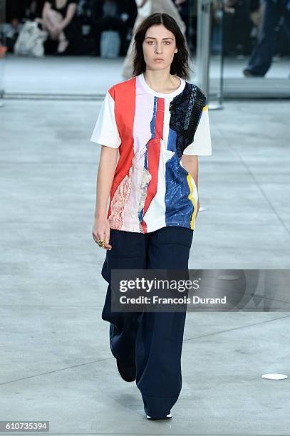 Model walks the runway during the Koche show as part of the Paris Fashion Week Womenswear Spring/Summer 2017 on September 27, 2016 in Paris, France.