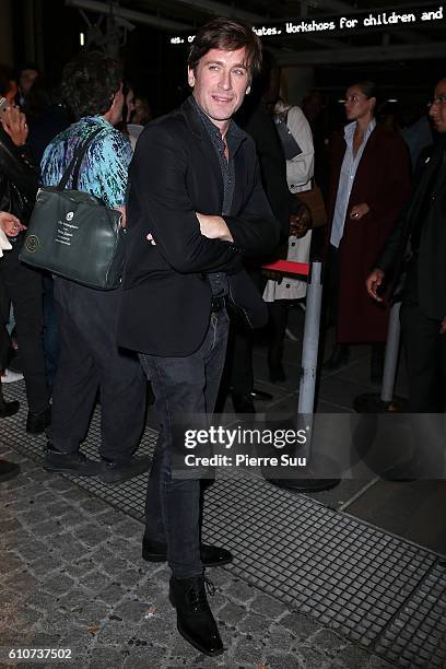 Thomas Dutronc arrives at the Etam show as part of the Paris Fashion Week Womenswear Spring/Summer 2017 on September 27, 2016 in Paris, France.