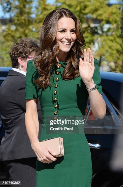 Catherine, Duchess of Cambridge visits the University of British Columbia on September 27, 2016 in Kelowna, Canada.