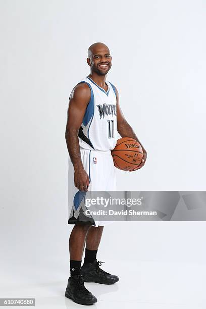 John Lucas III of the Minnesota Timberwolves poses for a portrait during the 2016 -2017 Minnesota Timberwolves Media Day on September 26, 2016 at...