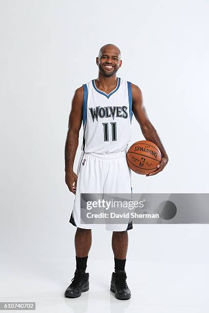 John Lucas III of the Minnesota Timberwolves poses for a portrait during the 2016 -2017 Minnesota Timberwolves Media Day on September 26, 2016 at...