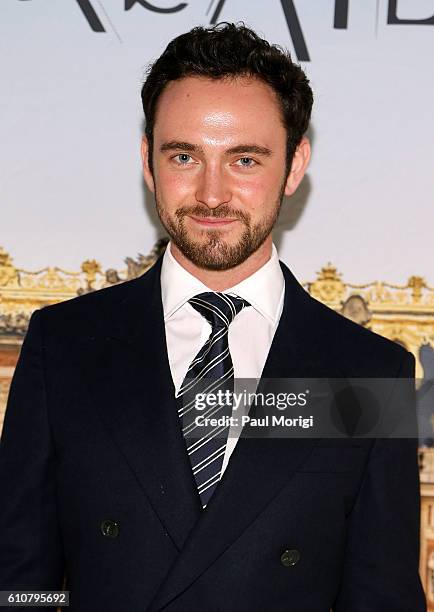 Actor George Blagden attends the premiere of Ovation TV's "Versailles" at French Embassy on September 27, 2016 in Washington, DC.