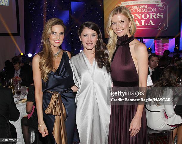 Amy France, Julia Landauer, and Chandra Johnson attend First Annual NASCAR Foundation Honors Gala on September 27, 2016 in New York City.
