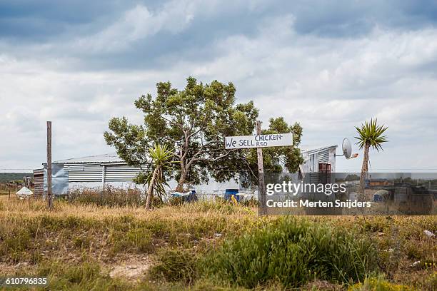 roadside barn selling chickens for cheap - eastern cape stock pictures, royalty-free photos & images
