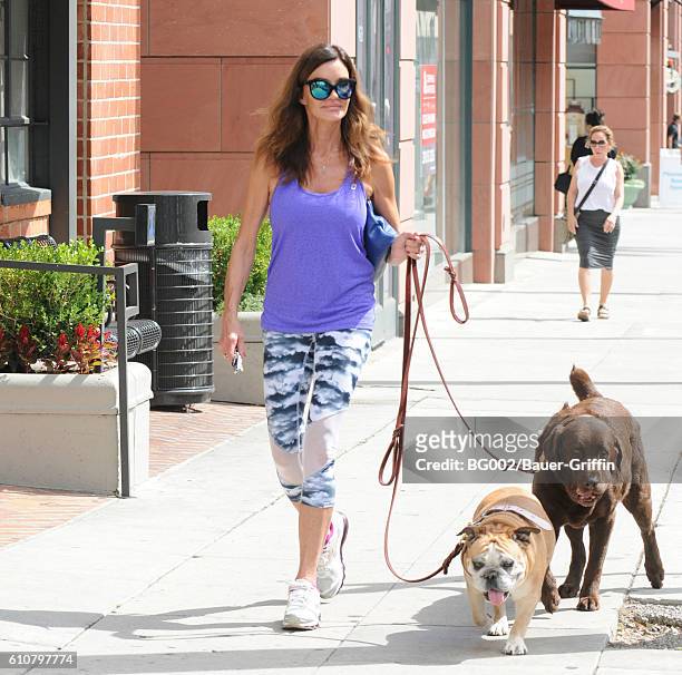 Janice Dickinson is seen on September 27, 2016 in Los Angeles, California.