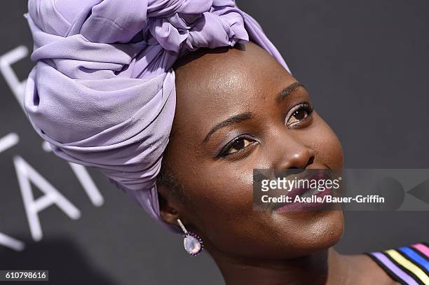 Actress Lupita Nyong'o arrives at the premiere of Disney's 'Queen of Katwe' at the El Capitan Theatre on September 20, 2016 in Hollywood, California.
