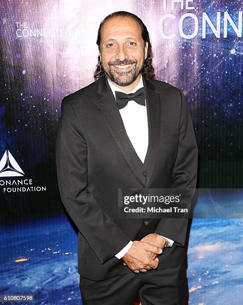 Nassim Haramein arrives at the Los Angeles premiere of "The Connected Universe" held at DGA Theater on September 26, 2016 in Los Angeles, California.