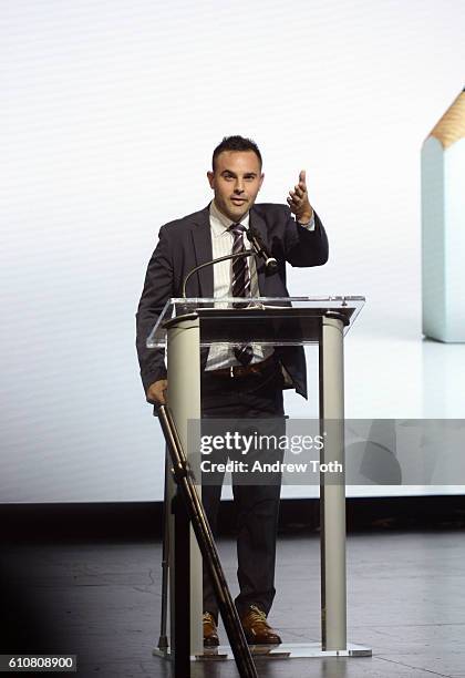 Partner & Co-Founder, Stillwell Partners Lance Pillersdorf speaks on stage during Advertising Week New York 2016 - D&AD Impact at PlayStation Theater...