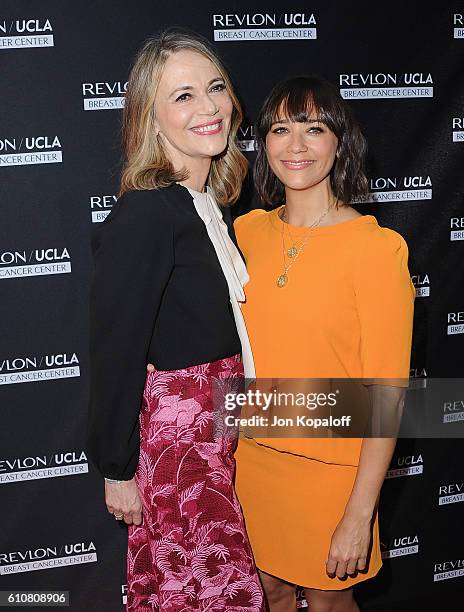 Peggy Lipton and daughter Rashida Jones arrive at Revlon's Annual Philanthropic Luncheon at Chateau Marmont on September 27, 2016 in Los Angeles,...