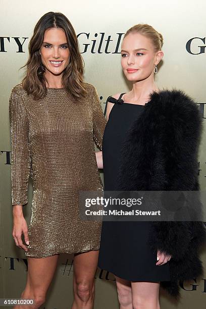 Model Alessandra Ambrosio and actress Kate Bosworth attend the #GiltLife launch party on September 27, 2016 in New York City.