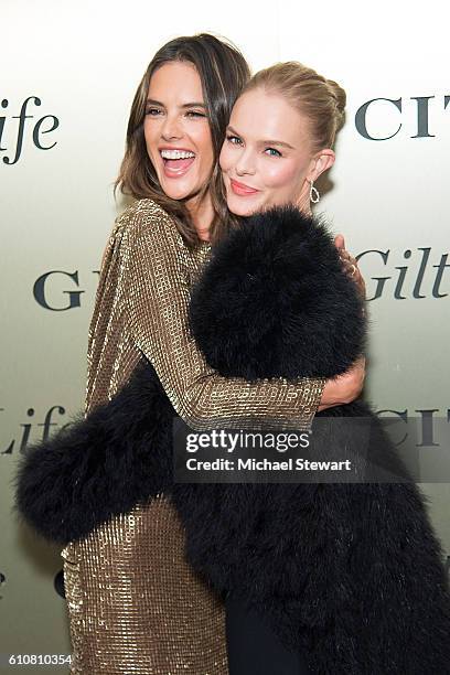 Model Alessandra Ambrosio and actress Kate Bosworth attend the #GiltLife launch party on September 27, 2016 in New York City.