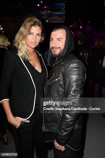 Isabelle Funaro and Michael Youn attend the Etam show as part of the Paris Fashion Week Womenswear Spring/Summer 2017 on September 27, 2016 in Paris,...