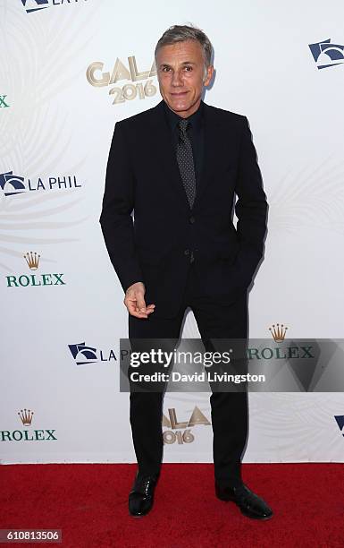 Actor Christoph Waltz attends the Los Angeles Philharmonic 2016/17 Opening Night Gala: Gershwin and the Jazz Age at Walt Disney Concert Hall on...