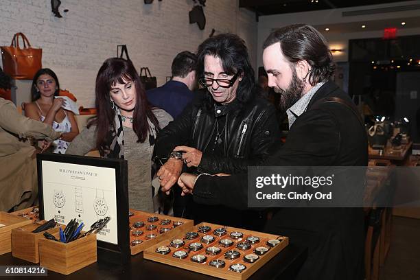 Sheryl Goddard and Alice Cooper attend as Alice Cooper, Shep Gordon and Shinola celebrate the release of Gordons Memoir, "They Call Me Supermensch"...