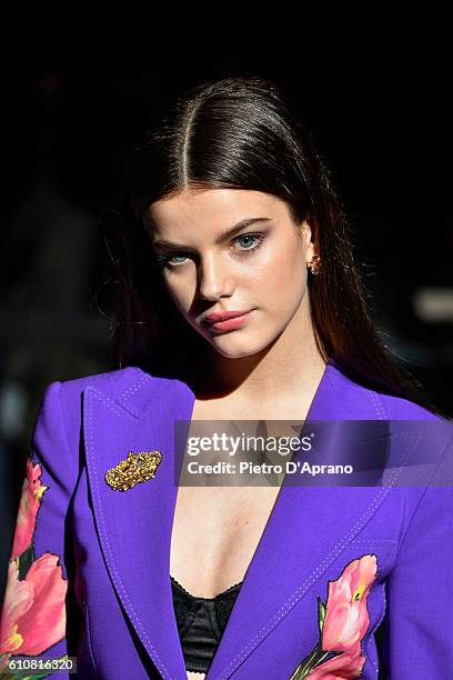 Sonia Ammar attends the Dolce And Gabbana show during Milan Fashion Week Spring/Summer 2017 on September 25, 2016 in Milan, Italy.