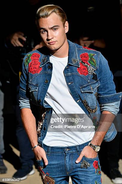 Brandon Thomas Lee attends the Dolce And Gabbana show during Milan Fashion Week Spring/Summer 2017 on September 25, 2016 in Milan, Italy.