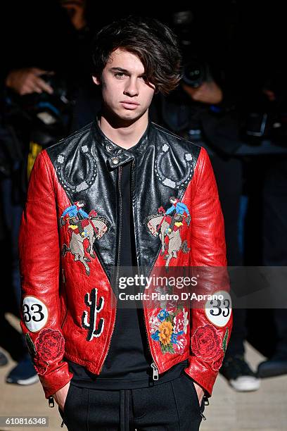 Dylan Jagger Lee attends the Dolce And Gabbana show during Milan Fashion Week Spring/Summer 2017 on September 25, 2016 in Milan, Italy.