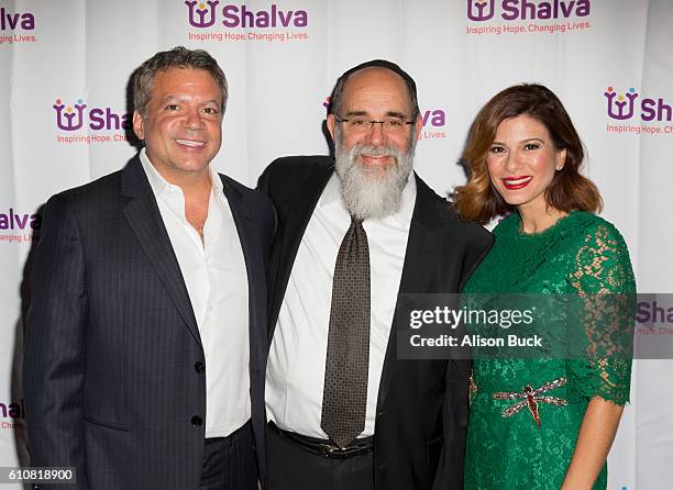 Producer Michael De Luca, Founder of Shalva Kalman Samuels and actress Angelique Madrid attend the Spirit Of Hope Dinner - Arrivals on September 27,...