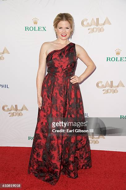 Actress/singer Megan Hilty attends the Los Angeles Philharmonic 2016/17 Opening Night Gala: Gershin and the Jazz Age at Walt Disney Concert Hall on...