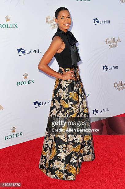Actress Kearran Giovanni attends Los Angeles Philharmonic's 2016/17 Opening Night Gala: Gershwin and the Jazz Age at Walt Disney Concert Hall on...