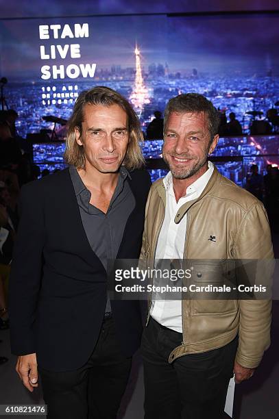 Frederic Torloting and Jacques Bungert attend the Etam show as part of the Paris Fashion Week Womenswear Spring/Summer 2017 on September 27, 2016 in...