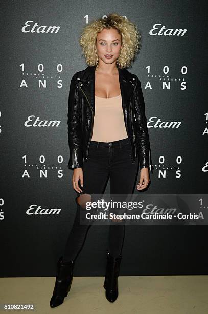 Rose Bertram attends the Etam show as part of the Paris Fashion Week Womenswear Spring/Summer 2017 on September 27, 2016 in Paris, France.