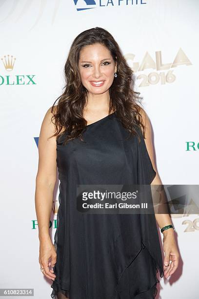 Actress Alex Meneses attends the Los Angeles Philharmonic 2016/17 Opening Night Gala: Gershwin and the Jazz Age at Walt Disney Concert Hall on...