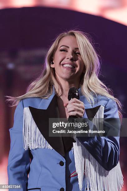 Ellie Goulding performs live on stage during Global Citizen Festival 2016 To End Extreme Poverty By 2030 at Central Park on September 24, 2016 in New...