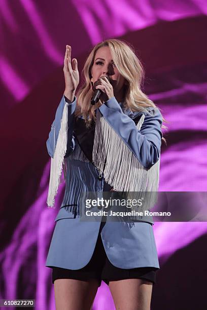 Ellie Goulding performs live on stage during Global Citizen Festival 2016 To End Extreme Poverty By 2030 at Central Park on September 24, 2016 in New...