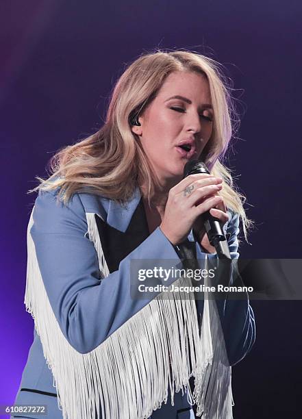 Ellie Goulding performs live on stage during Global Citizen Festival 2016 To End Extreme Poverty By 2030 at Central Park on September 24, 2016 in New...