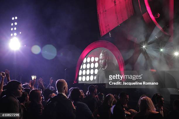 Musician Kendrick Lamar performs onstage at the 2016 Global Citizen Festival to End Extreme Poverty by 2030 at Central Park on September 24, 2016 in...