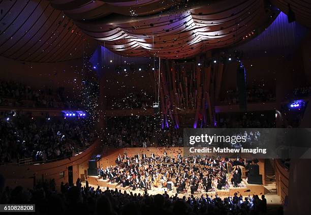 Philharmonic conducted by Music and Artistic Director Gustavo Dudamel at Walt Disney Concert Hall on September 27, 2016 in Los Angeles, California.