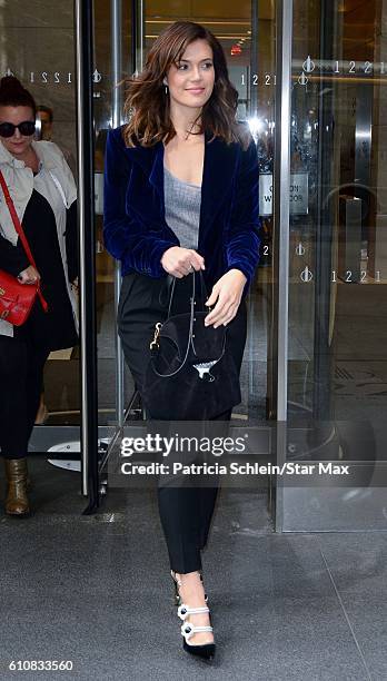 Actress Mandy Moore is seen on September 27, 2016 in New York City.