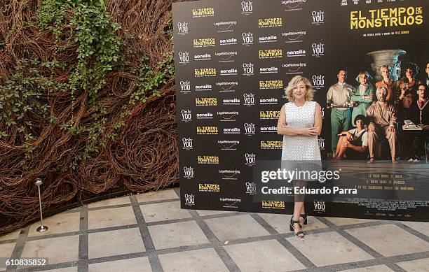 Actress Carmen Machi attends the 'El tiempo de los monstruos' photocall at Only You hotel on September 28, 2016 in Madrid, Spain.
