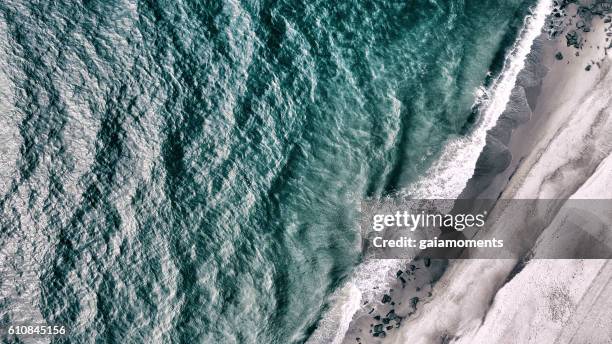 sea and shore - high angle view beach stock pictures, royalty-free photos & images